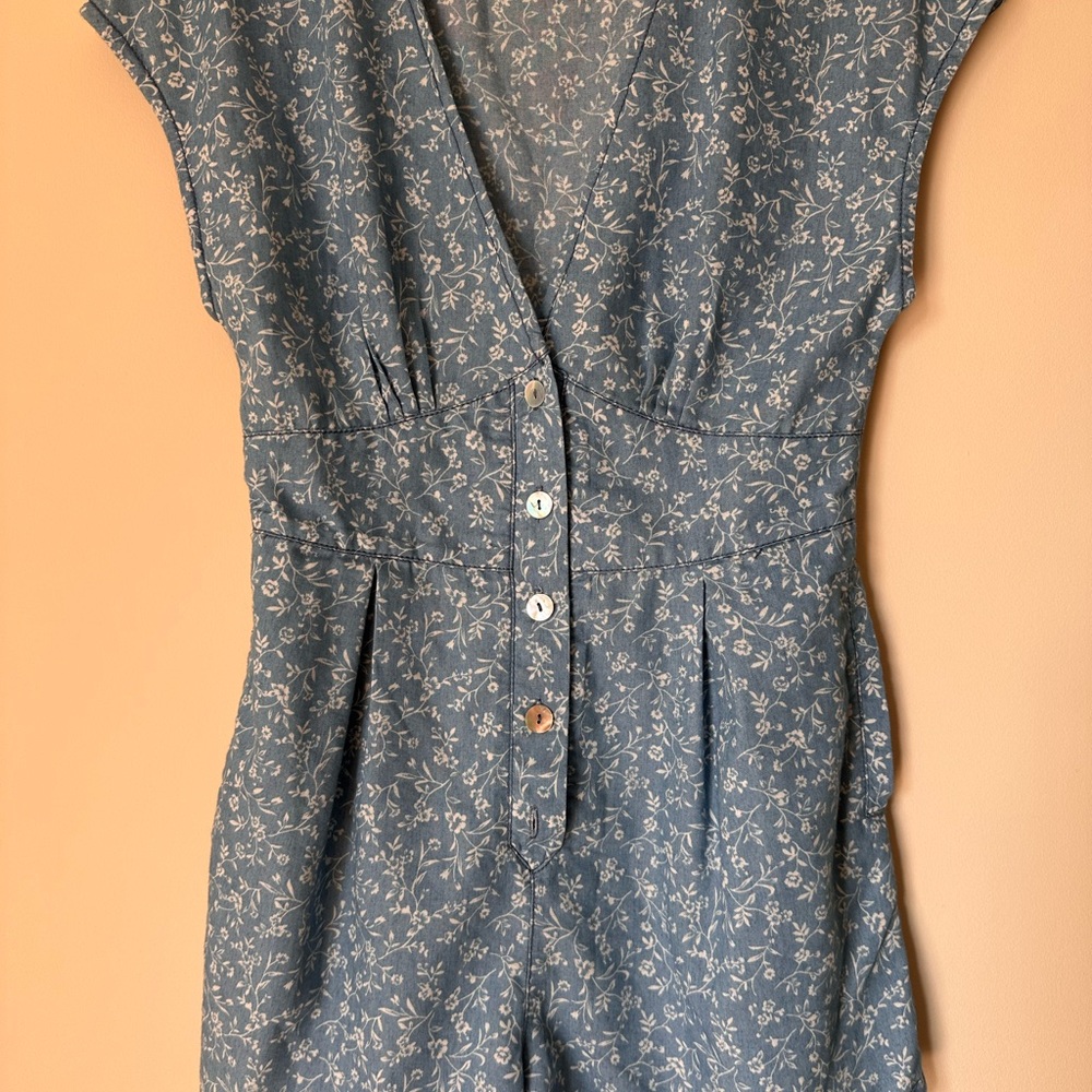 Floral Blue Jumpsuit